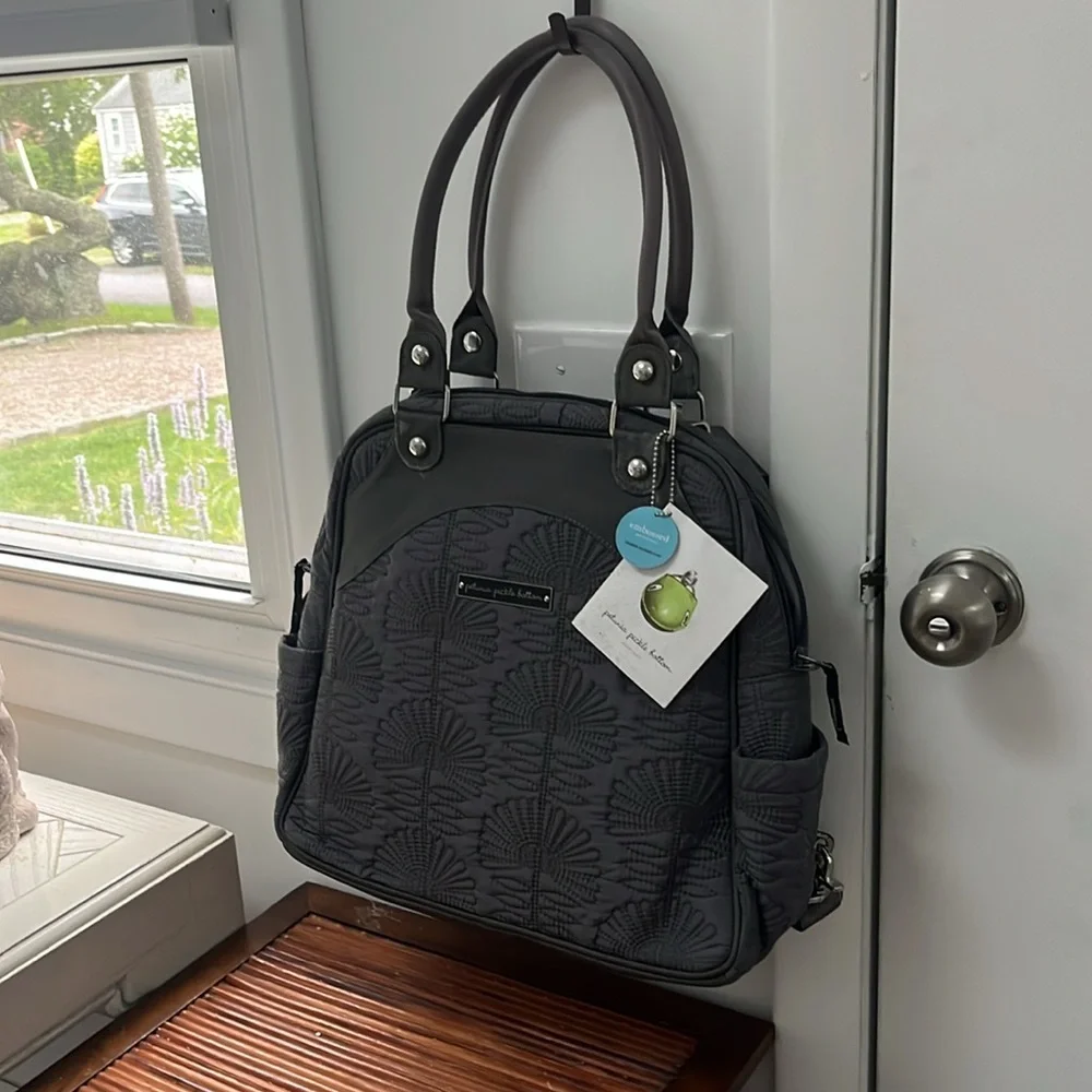Petunia Pickle Bottom Champs-Elysees Stop Embossed Satchel Diaper Bag,NWT